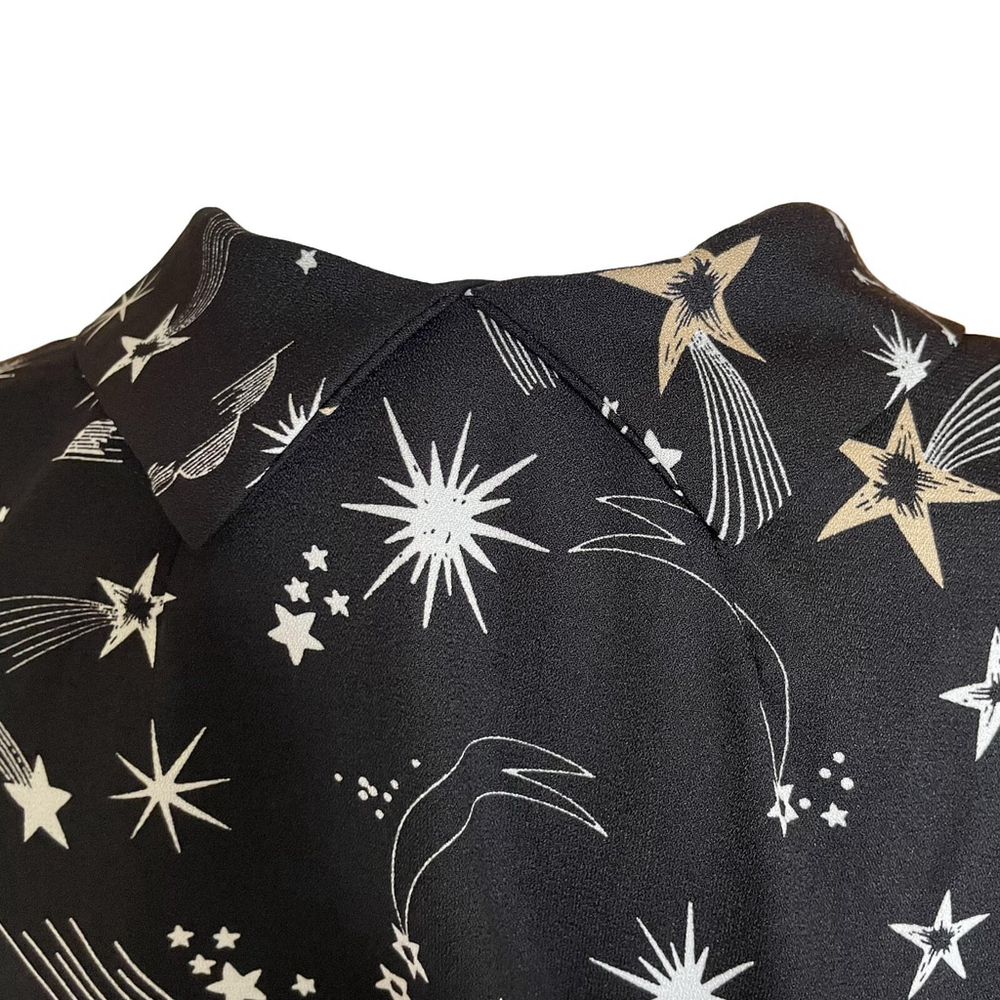 Joanie Babs Celestial Moon Star V Neck Midi Dress Size 14 - Picture 8 of 15